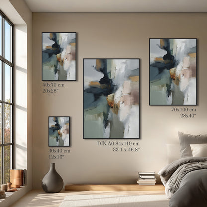 Abstract Neutral Oil Painting Print