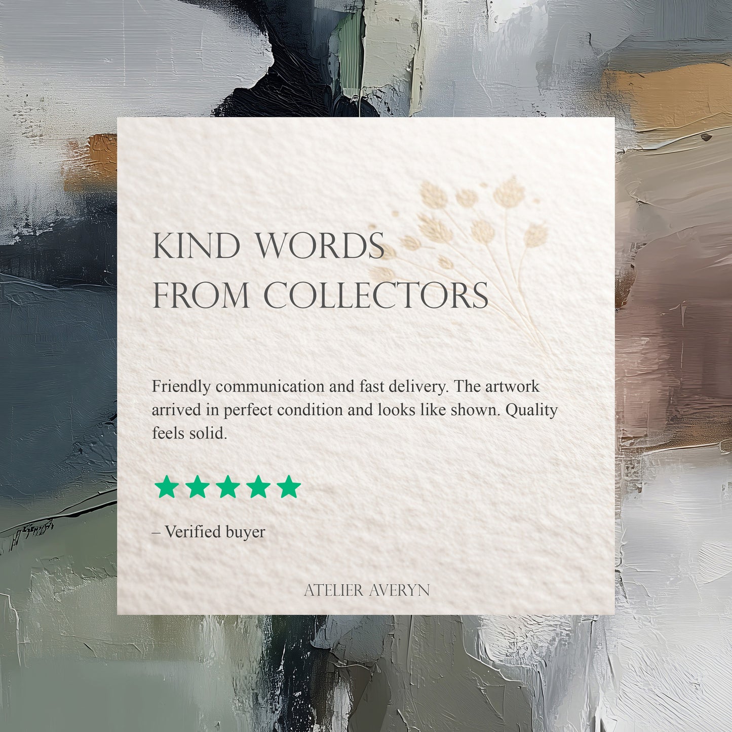 Abstract Neutral Oil Painting Canvas Print