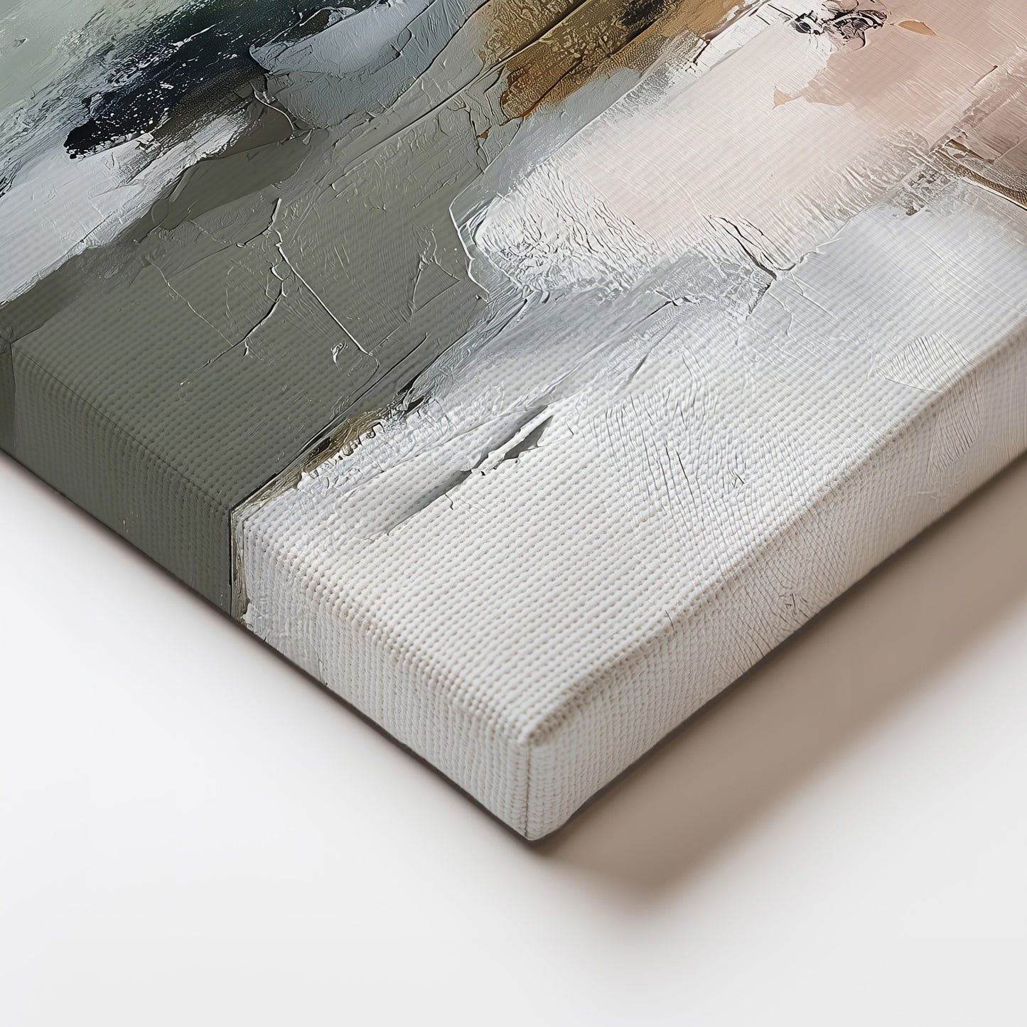 Abstract Neutral Oil Painting Canvas Print