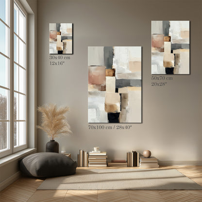 Modern Block Geometric Art Canvas Print