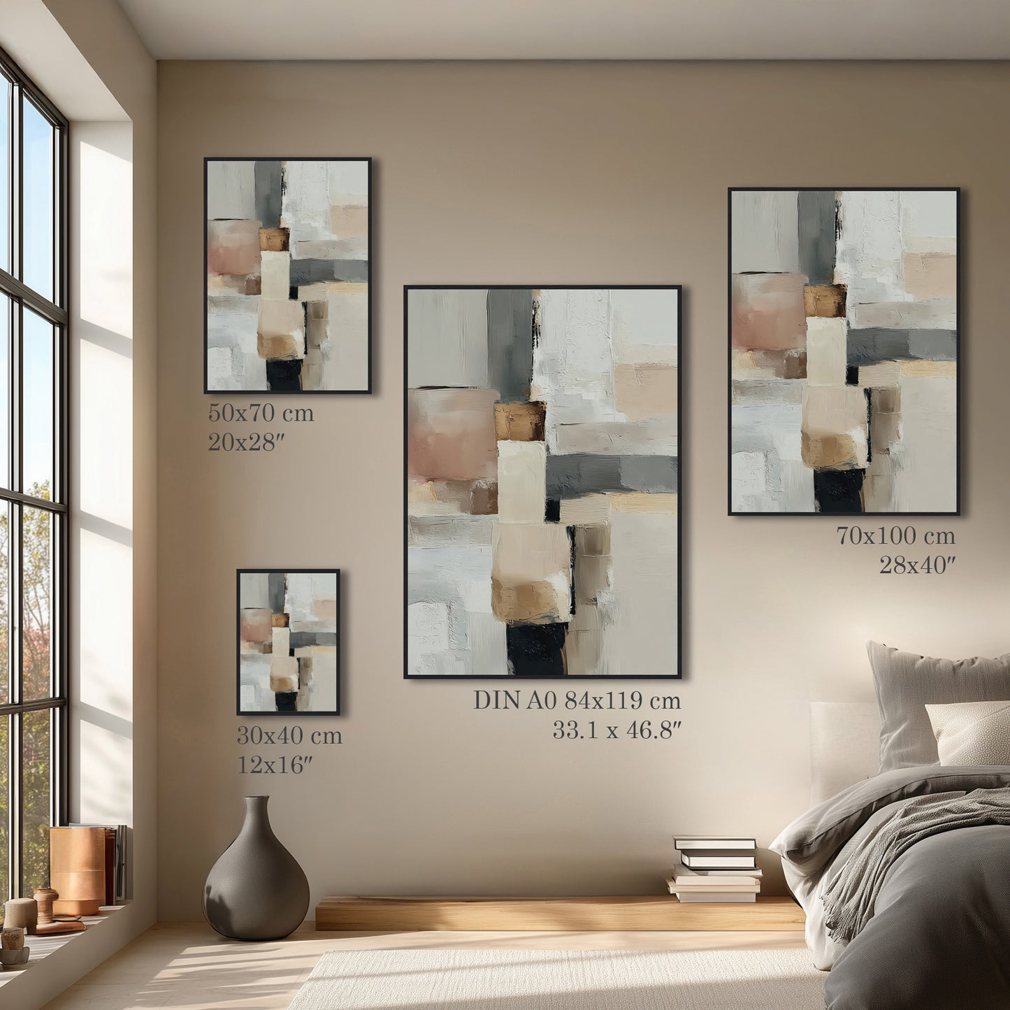 Modern Block Geometric Print