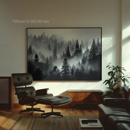 Misty Forest Landscape Print