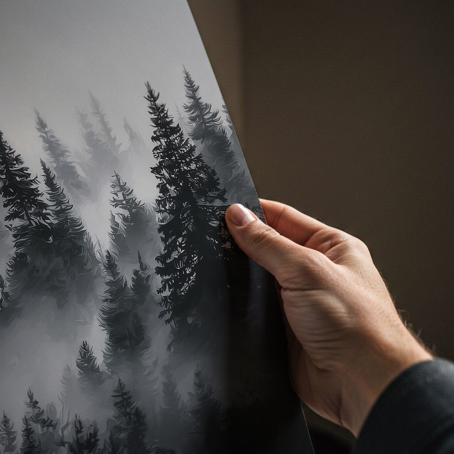 Misty Forest Landscape Print
