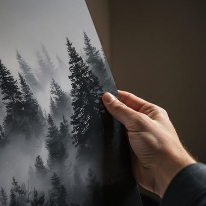 Misty Forest Landscape Print