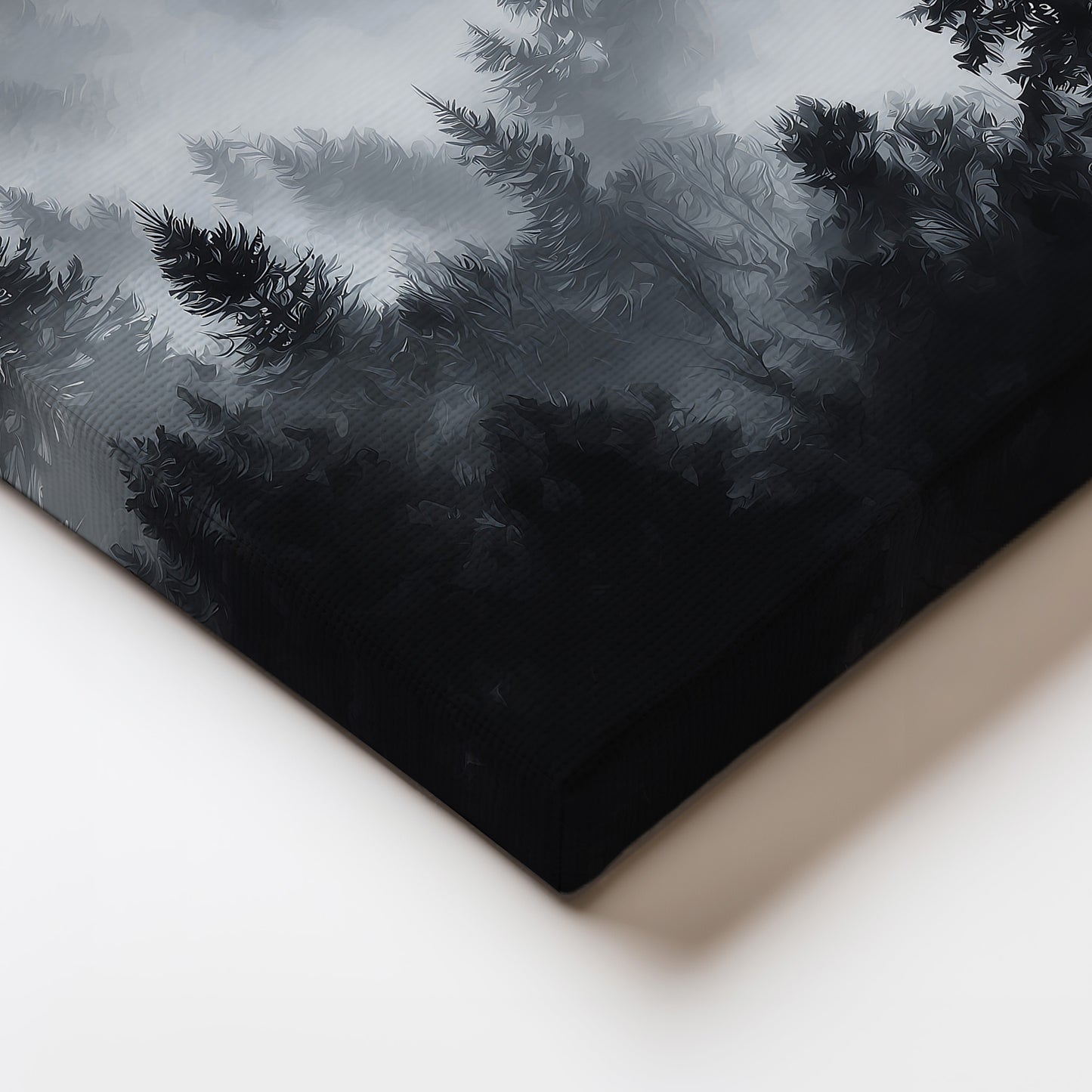 Misty Forest Landscape Canvas Print