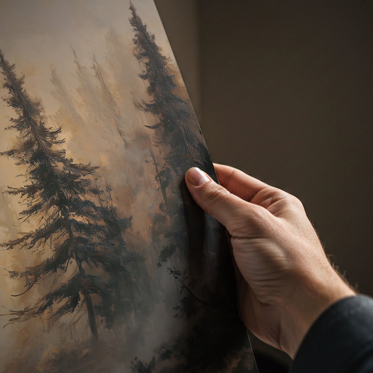 Golden Light Forest Landscape Print