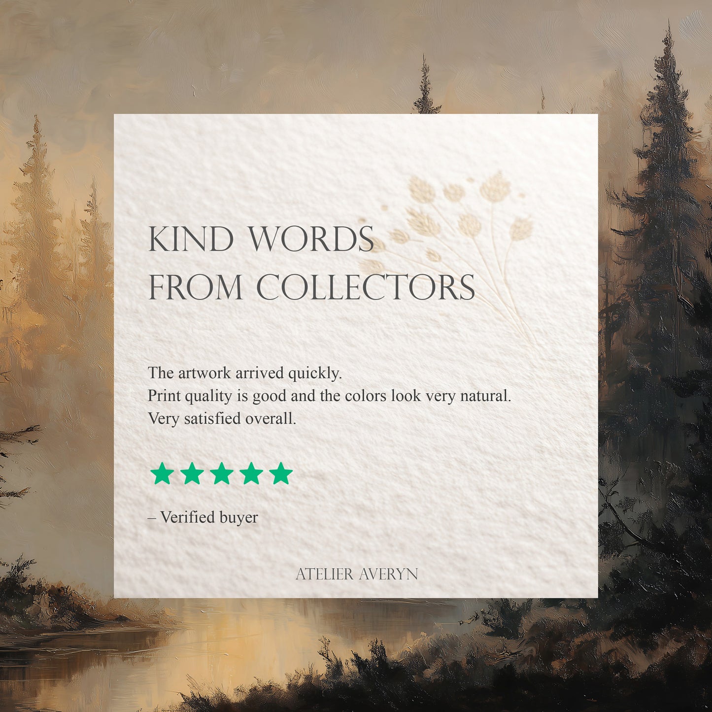 Golden Light Forest Landscape Print