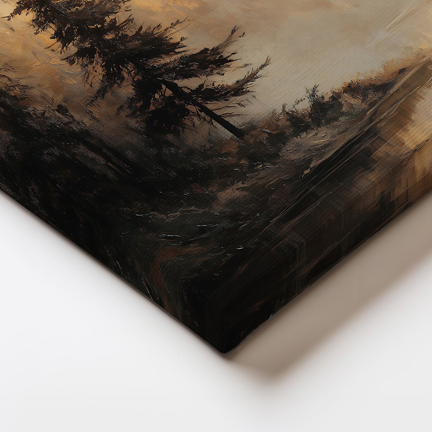 Golden Light Forest Landscape Canvas Print