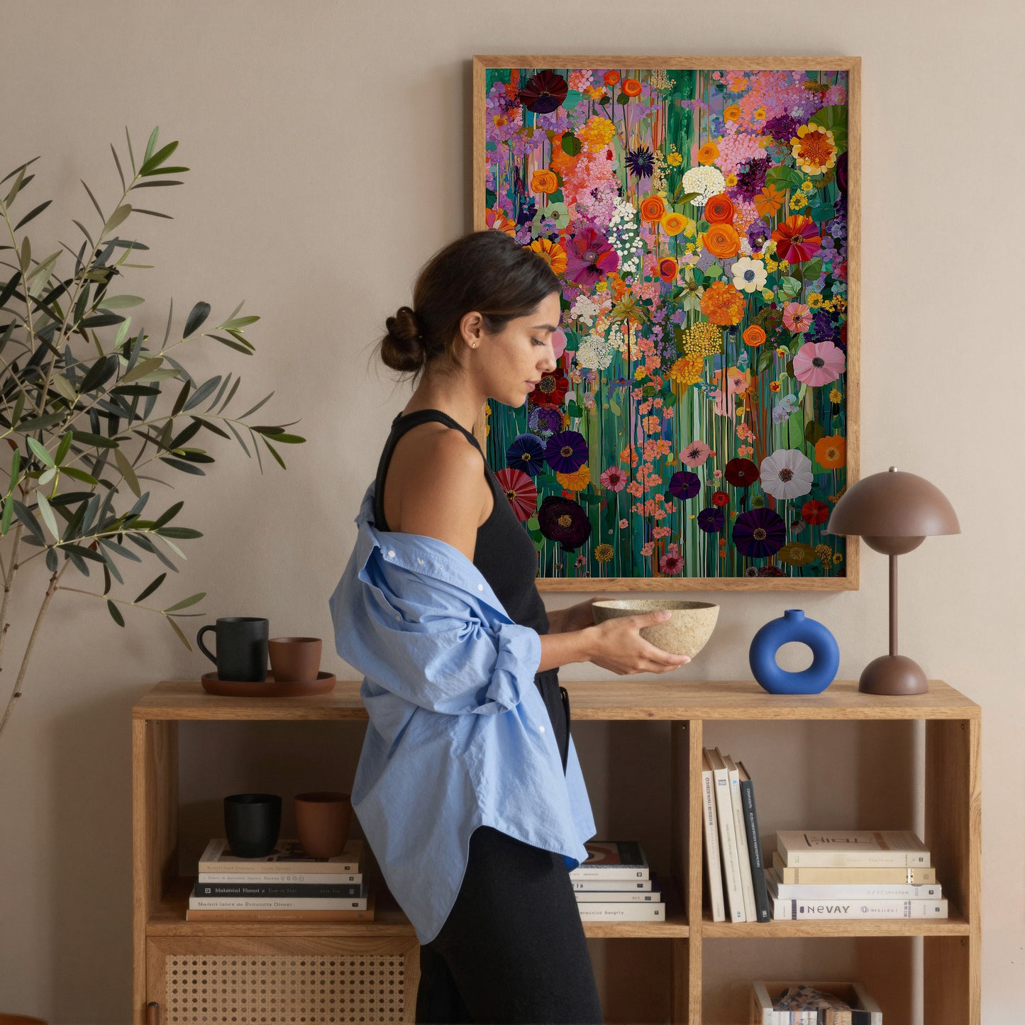 Colorful Floral Field Wall Art Print