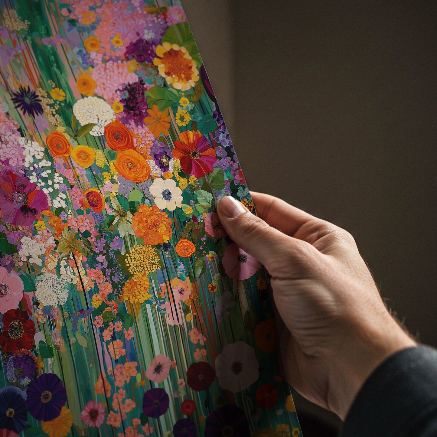 Colorful Floral Field Wall Art Print