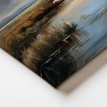 Marshland Landscape Art Canvas Print