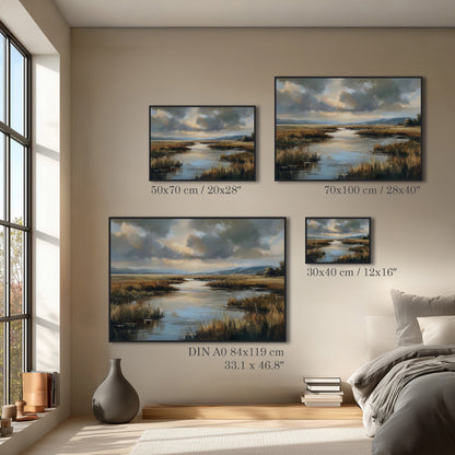 Marshland Landscape Art Print