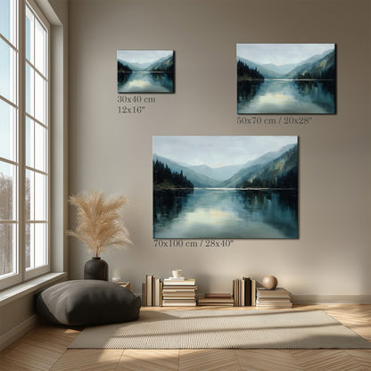 Mountain Lake Reflection Canvas Print