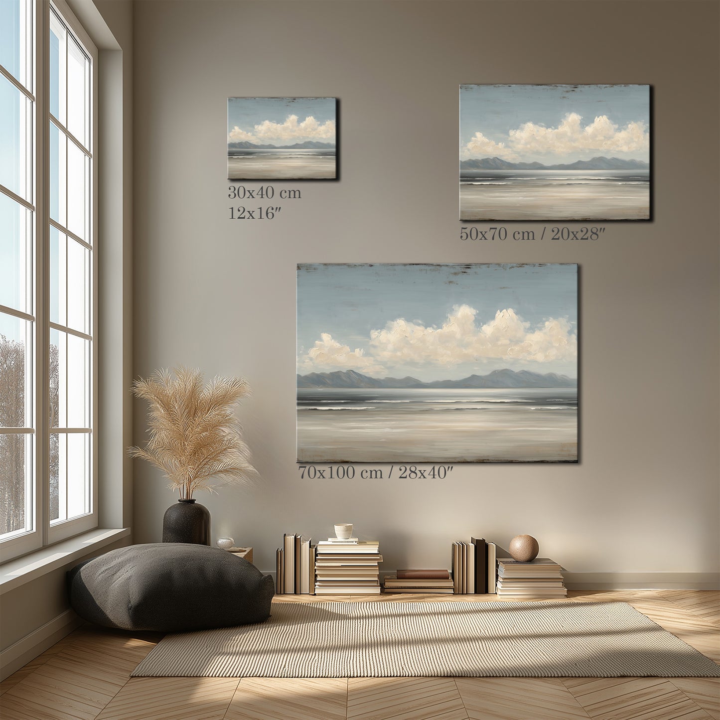 Soft Ocean Landscape Canvas Print