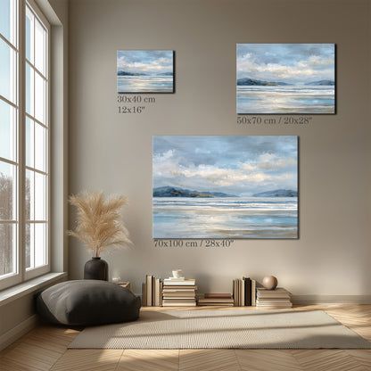 Calm Ocean Horizon Landscape Canvas Print