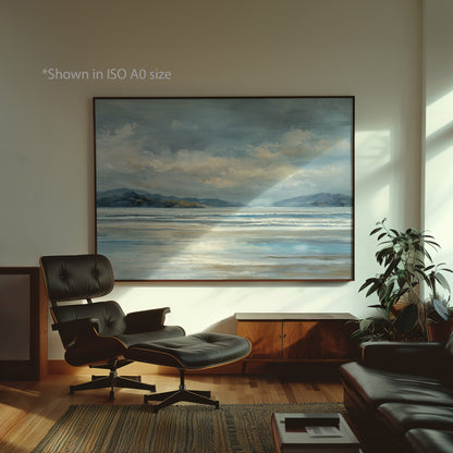 Calm Ocean Horizon Landscape Print