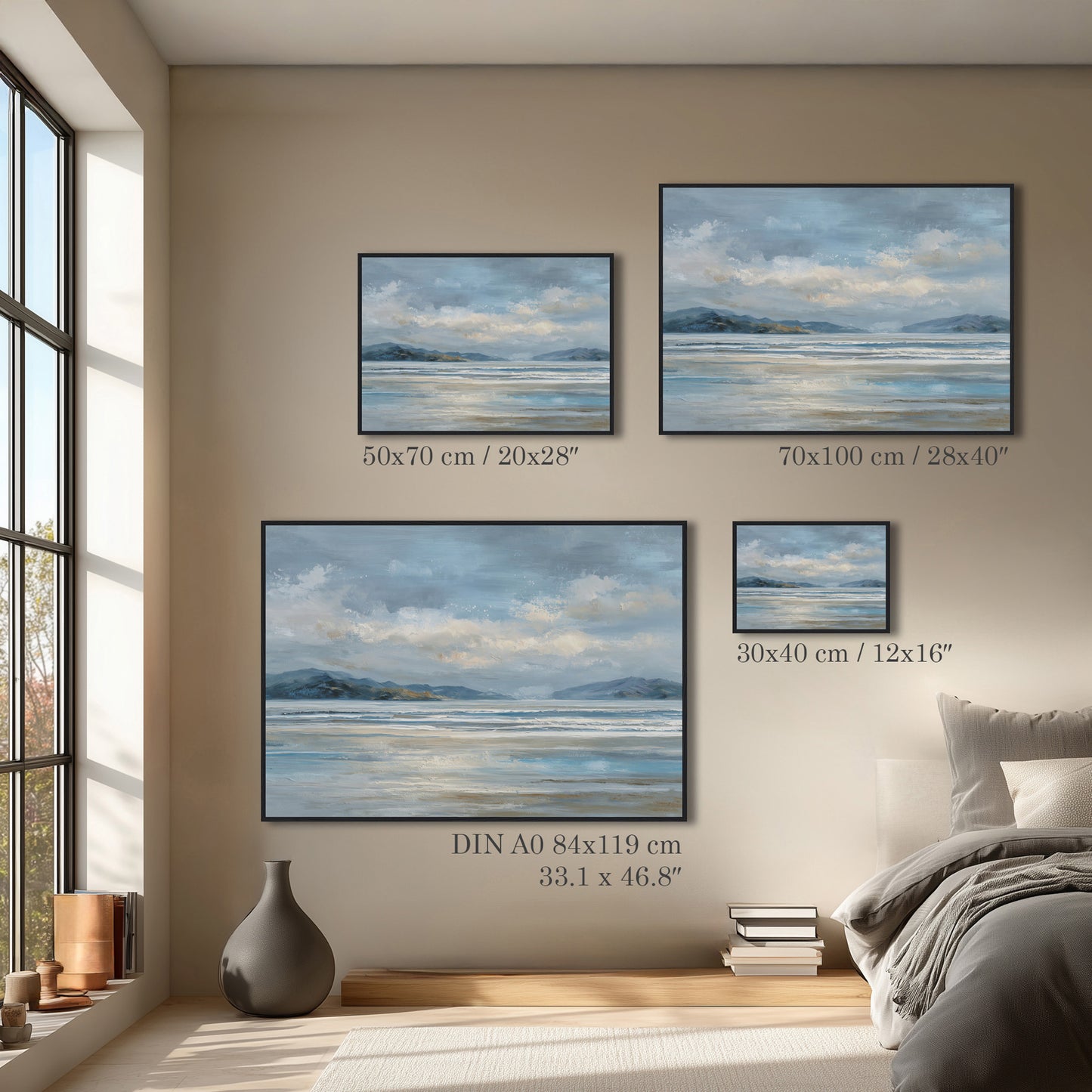 Calm Ocean Horizon Landscape Print