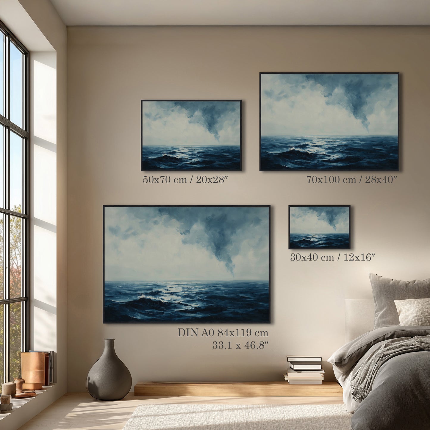 Stormy Ocean Oil Painting Print