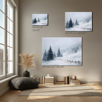 Winter Forest Landscape Scene Canvas Print
