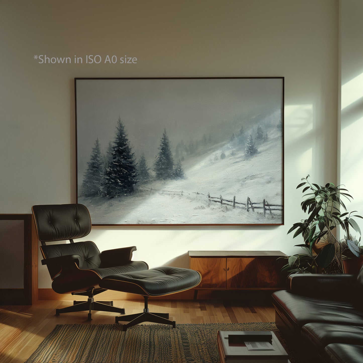 Winter Forest Landscape Scene Print