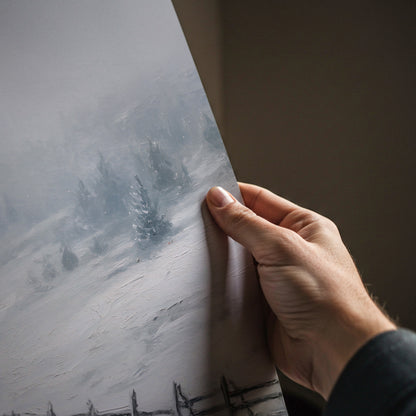 Winter Forest Landscape Scene Print