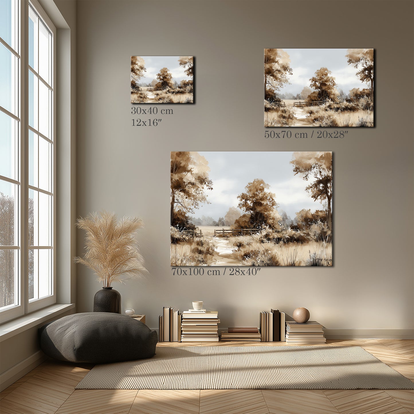 Autumn Landscape Painting Canvas Print