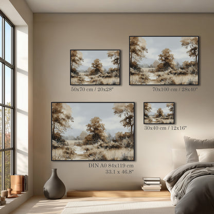 Autumn Landscape Painting Print