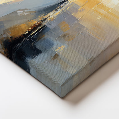 Golden Valley Landscape Painting Canvas Print