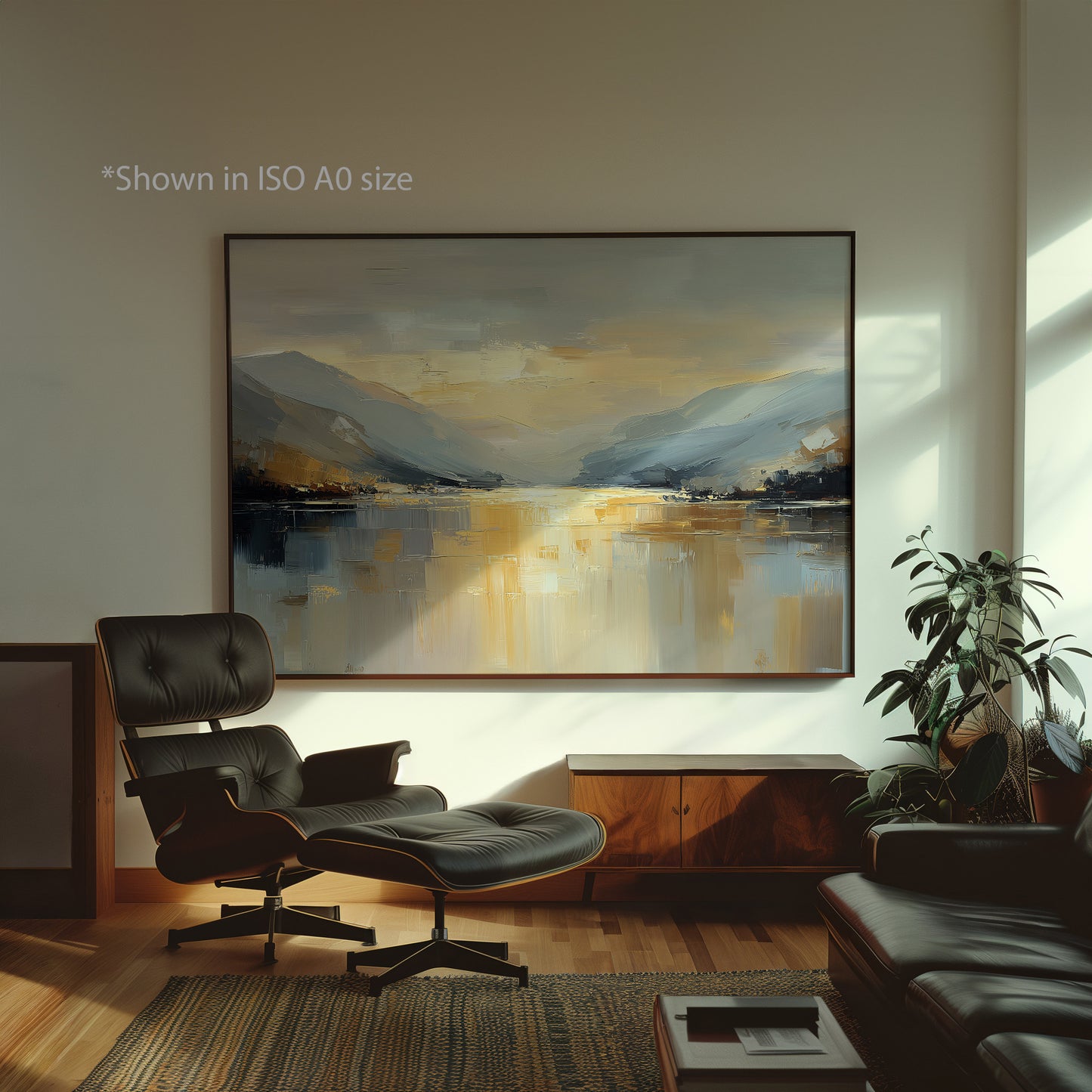 Golden Valley Landscape Painting Print