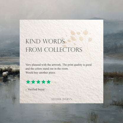 Misty Shepherd Crossing Landscape Canvas Print