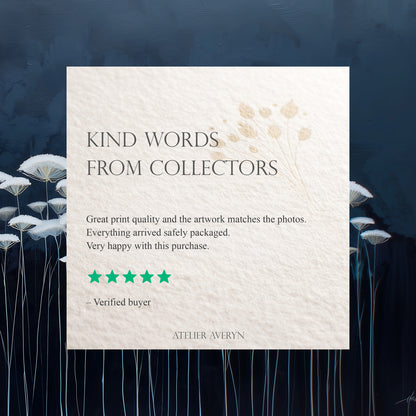 Botanical Night Flower Painting Canvas Print