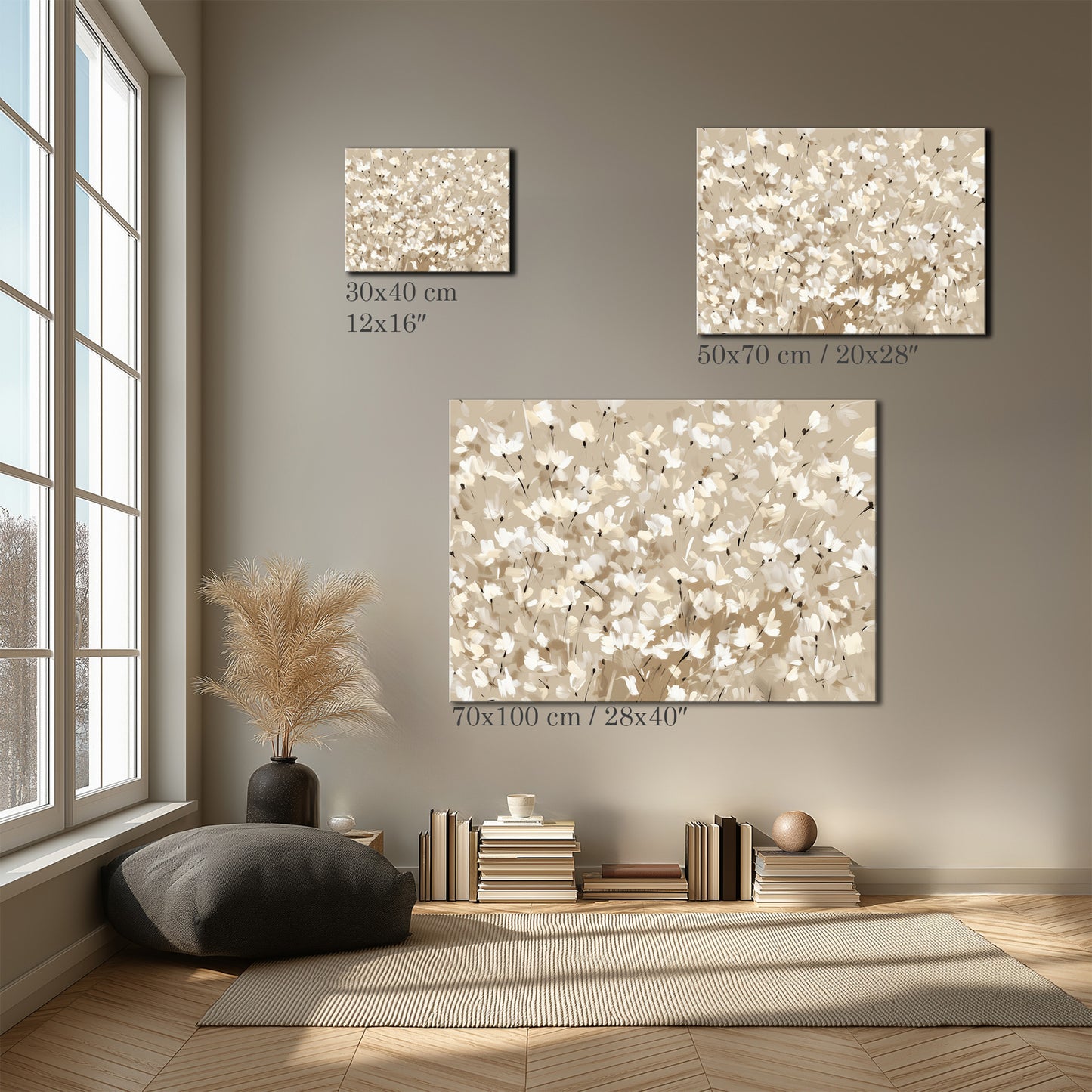 Minimal Floral Wall Art Canvas Print