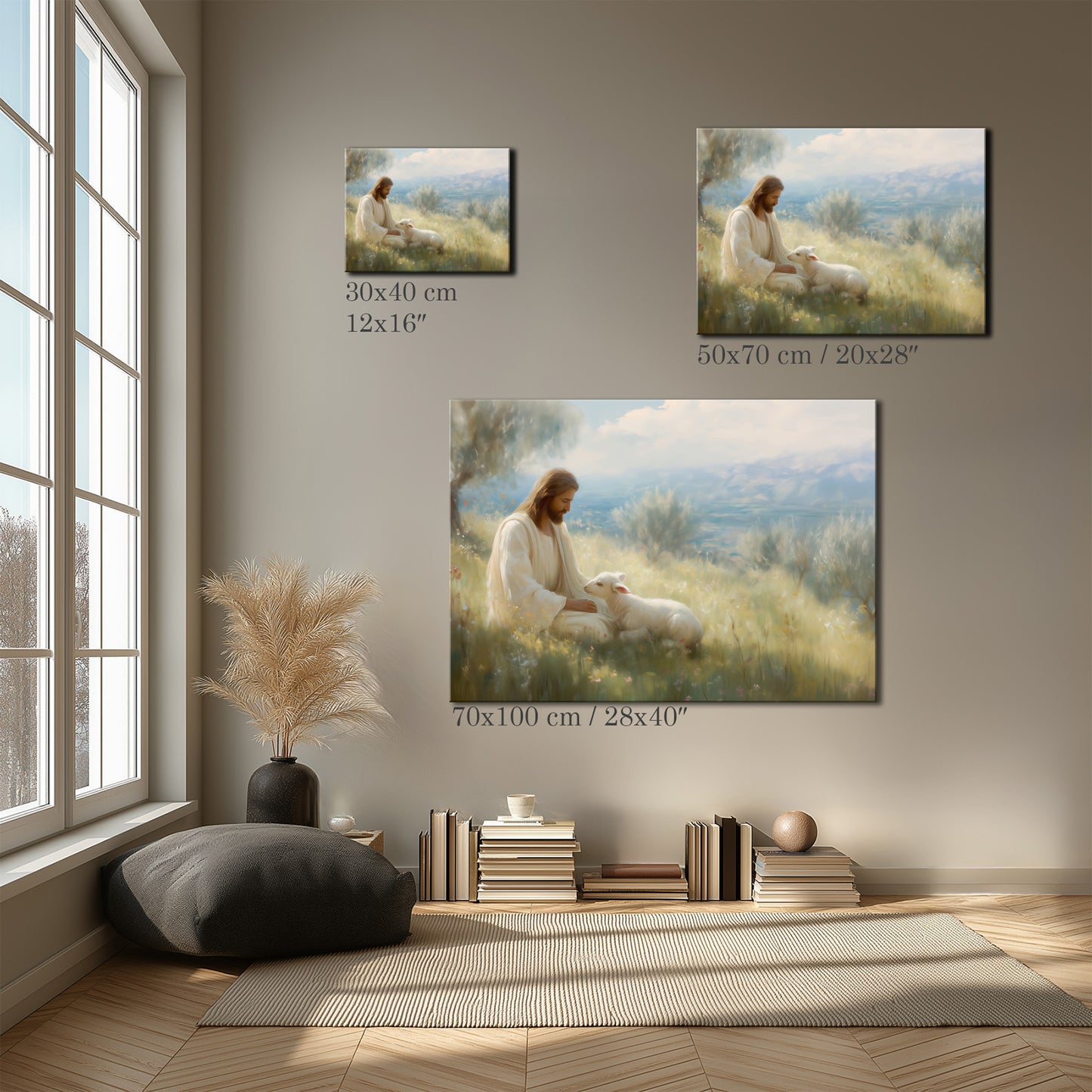 Jesus Spiritual Nature Painting Canvas Print