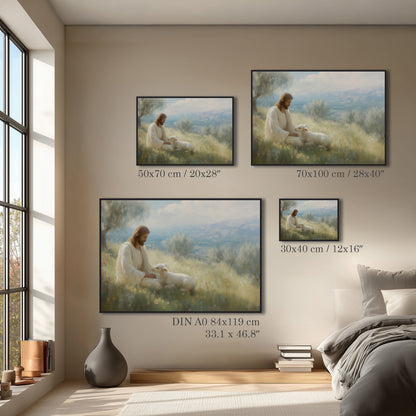 Jesus Spiritual Nature Painting Print