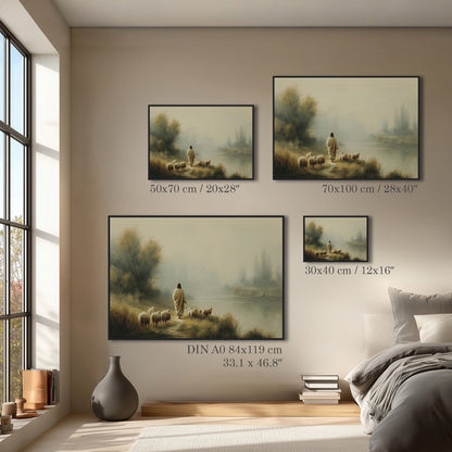 The Shepherd’s Calm Landscape Print