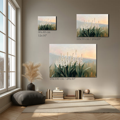 Soft Floral Meadow Landscape Canvas Print