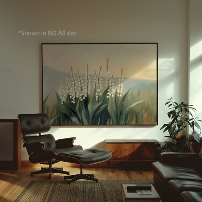 Soft Floral Meadow Landscape Print