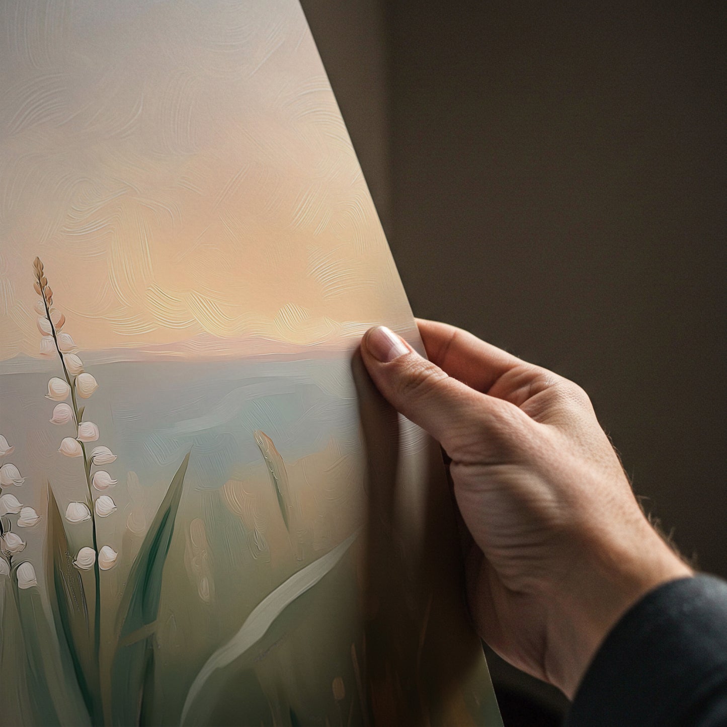 Soft Floral Meadow Landscape Print