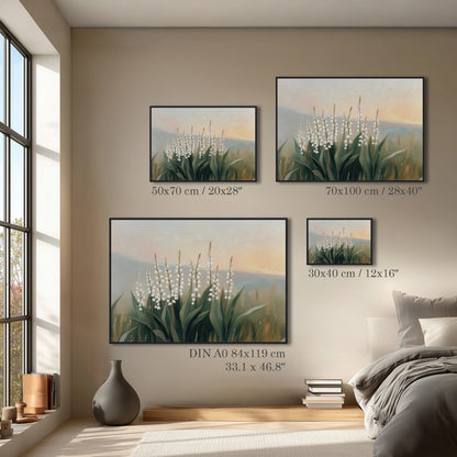 Soft Floral Meadow Landscape Print