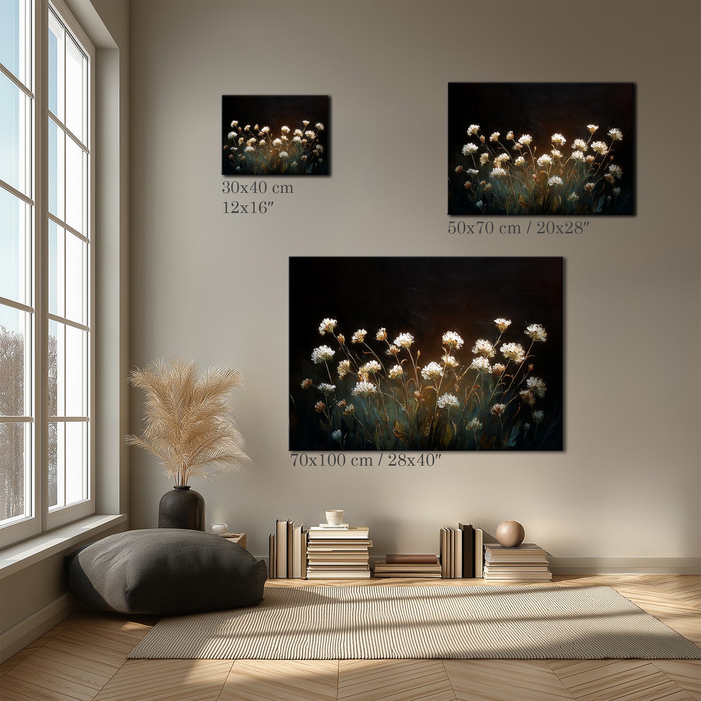 Flowers After Dark Canvas Print