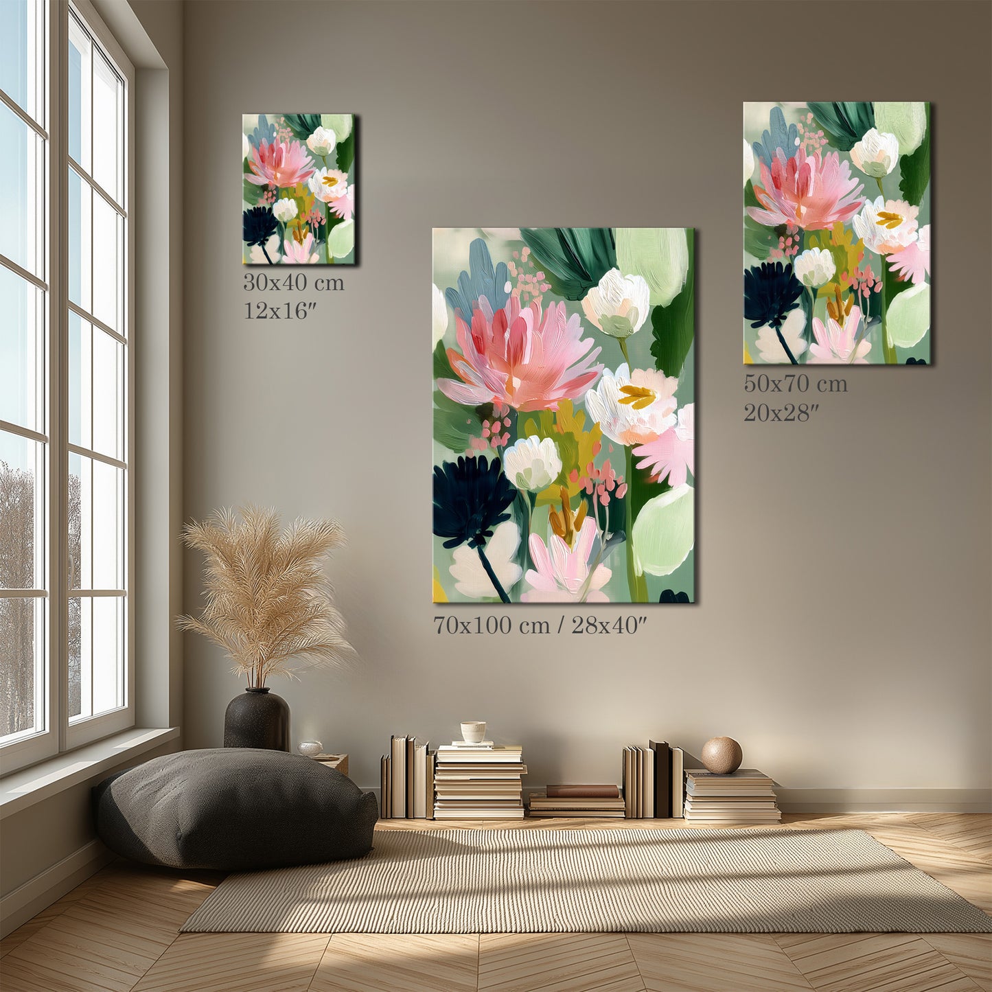 Moderner floraler Leinwanddruck