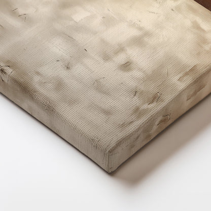 Brown & White Divided Painting Canvas Print