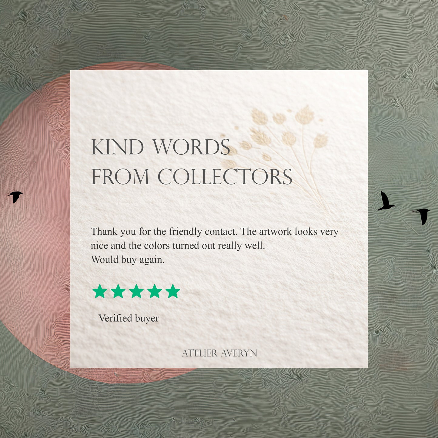 Minimal Birds and Moon Painting Print