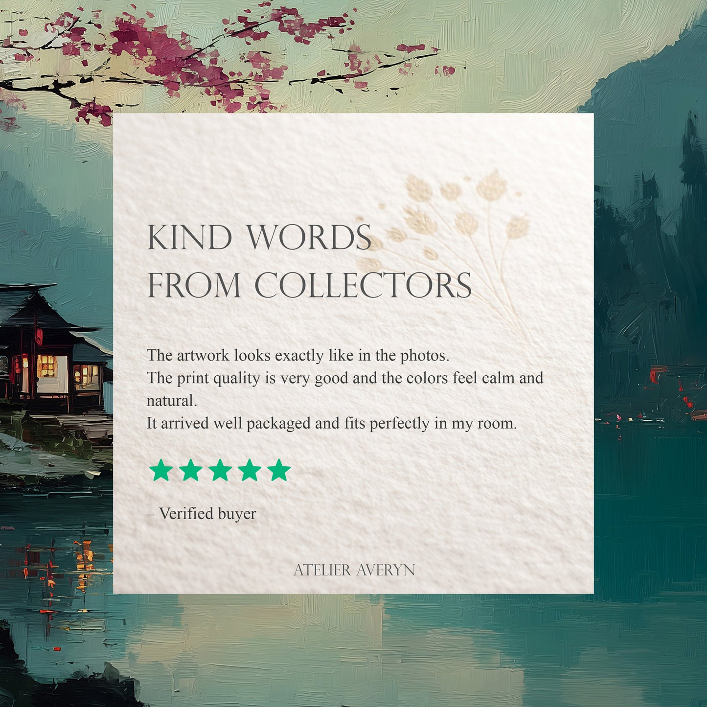 Japanese Lakeside Landscape Print