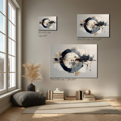 Modern Abstract Circle Art Canvas Print