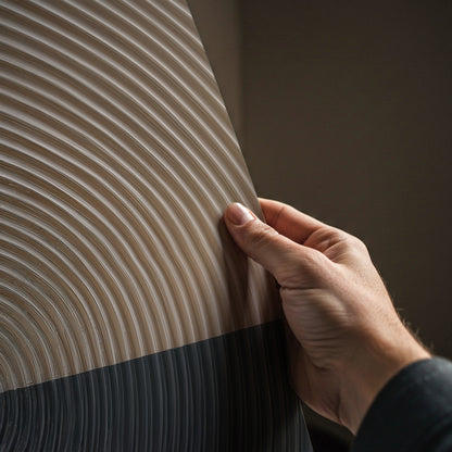 Abstract Brown & Black Circles Print