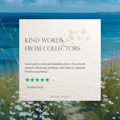 Blue Ocean Landscape Painting Print