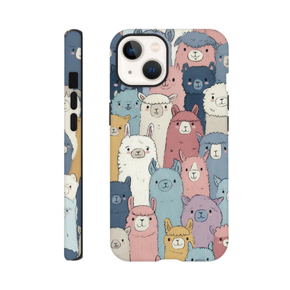 MYSTBIT ART | Alpaca Parade iPhone Case-MYSTBIT ART