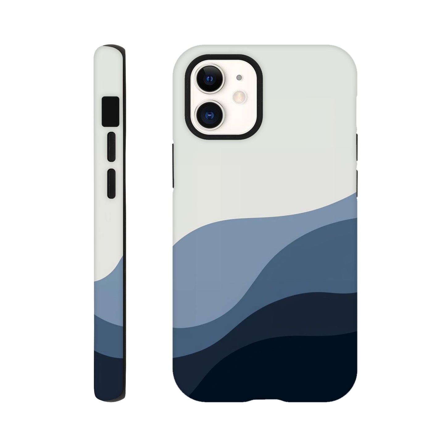 MYSTBIT ART | Blue Layers iPhone Case-MYSTBIT ART