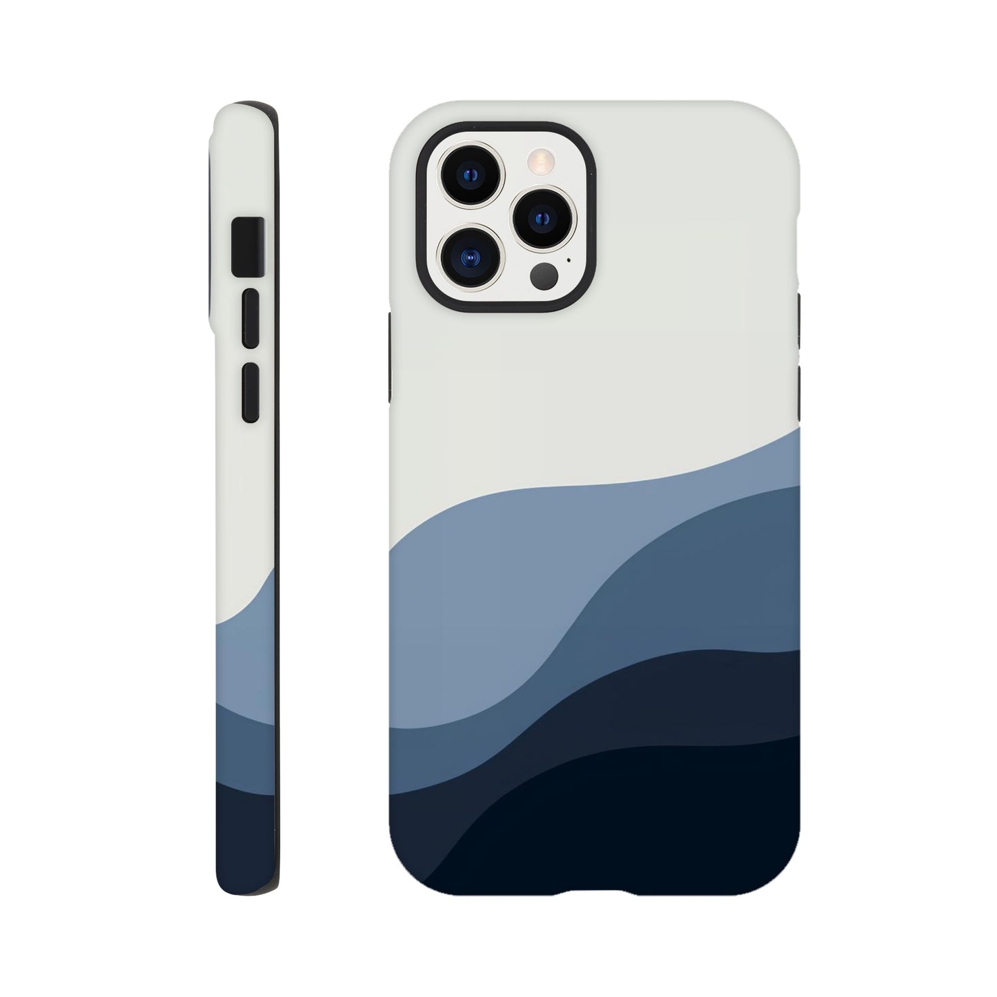 MYSTBIT ART | Blue Layers iPhone Case-MYSTBIT ART
